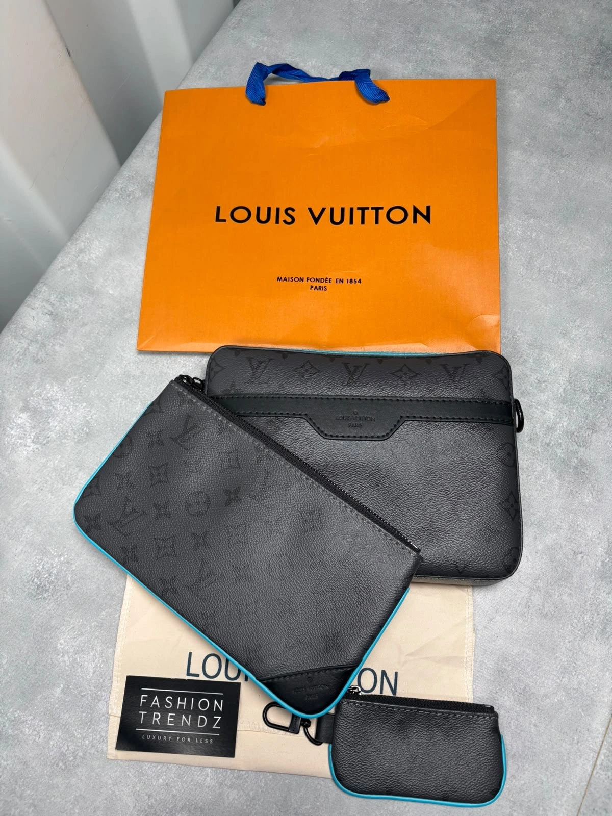 LV Grey/Black/blue trio