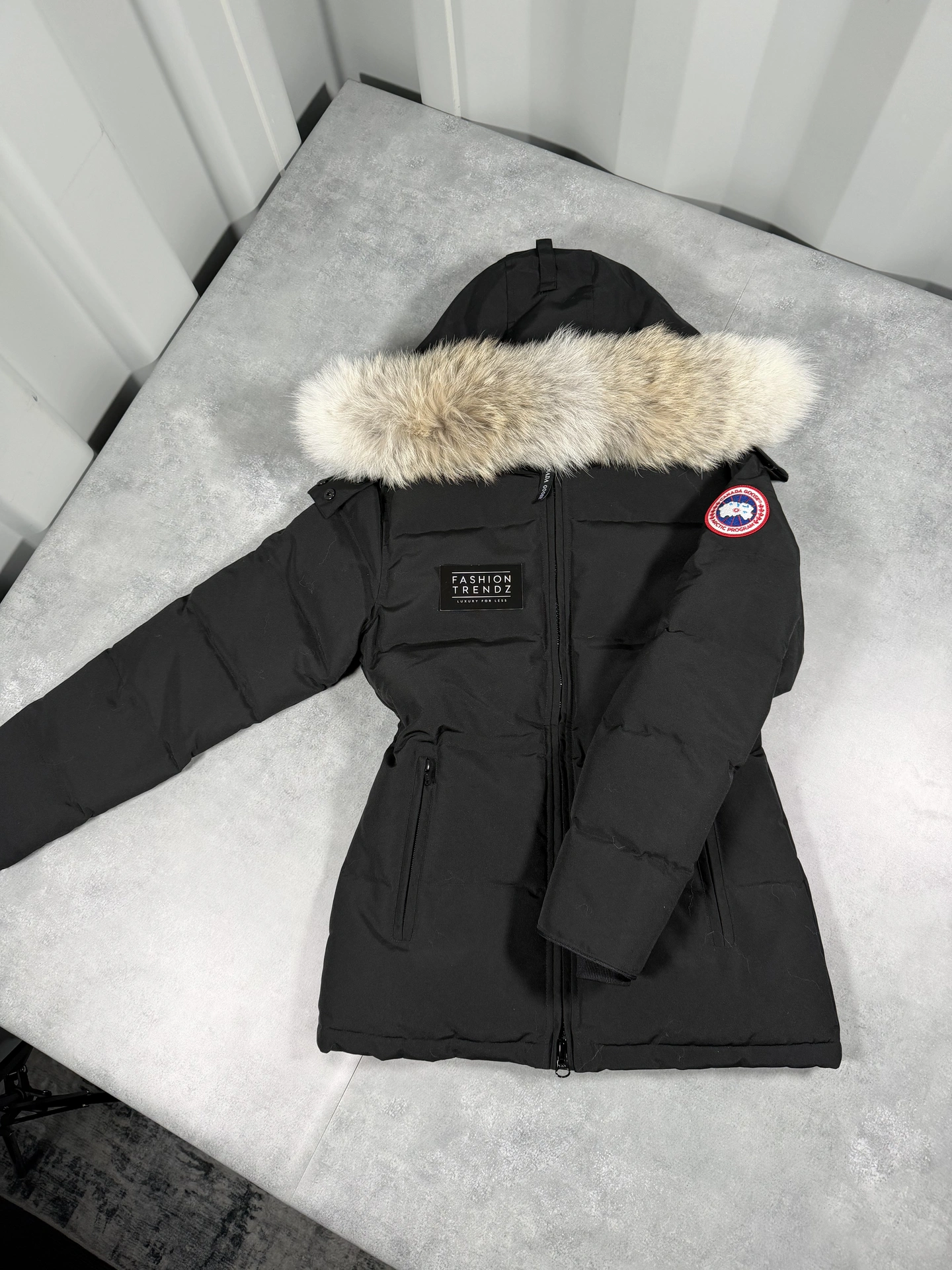 Black Chelsea parka